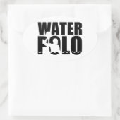 水球 楕円形シール (バッグ)