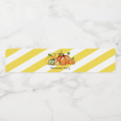 水瓶ラベル秋パーティー、カボチャ、秋 ペットボトルラベル (シングルラベル)