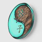 水瓶座と土鼠 ラージ壁時計 (傾斜)