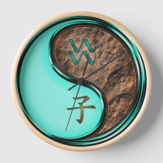 水瓶座と土鼠 壁時計 (正面)