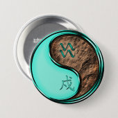 水瓶座と戌年 缶バッジ (正面&裏面)