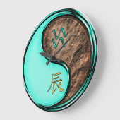 水瓶座と辰年 ラージ壁時計 (傾斜)