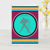 水瓶座のグリーティングカード カード (黄色い花)