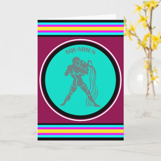 水瓶座のグリーティングカード カード (黄色い花)