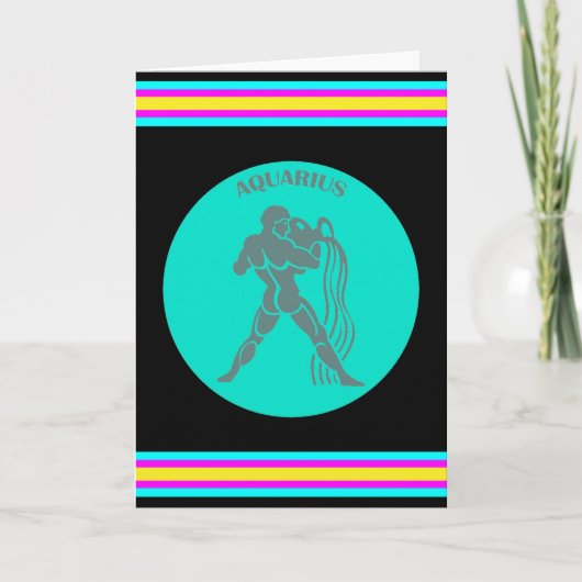 水瓶座のグリーティングカード カード (正面)