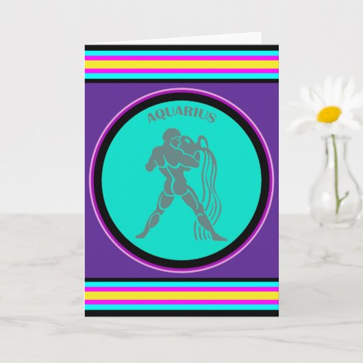 水瓶座のグリーティングカード カード (小さな植物)