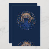 水瓶座のシンボル 招待状 (正面/裏面)