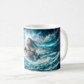 水瓶座のトライデント戦士の嵐の海 コーヒーマグカップ (正面右)