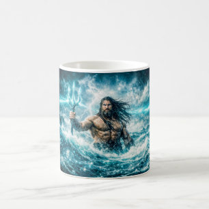 水瓶座のトライデント戦士の嵐の海 コーヒーマグカップ