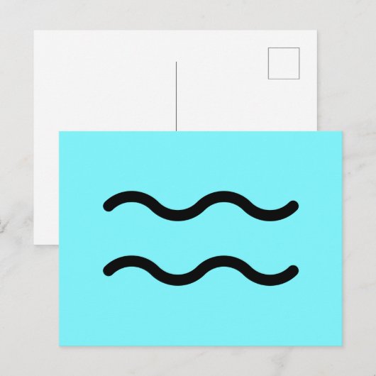 水瓶座のポストカード ポストカード (正面/裏面)