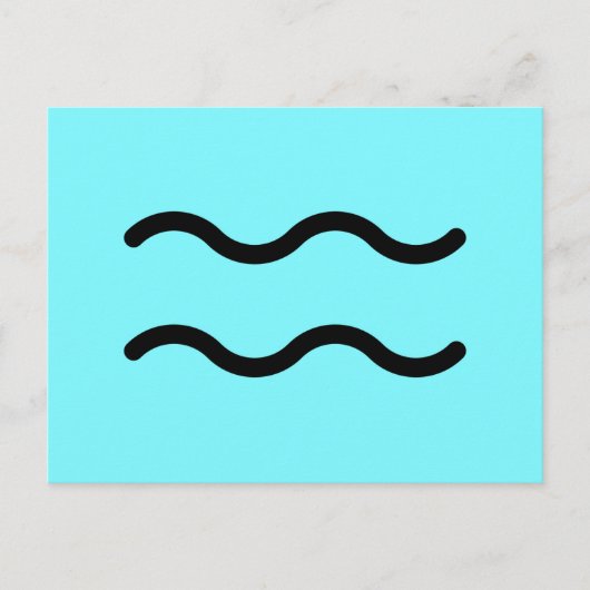 水瓶座のポストカード ポストカード (正面)