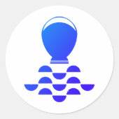 水瓶座の占星術のサイン ラウンドシール (正面)