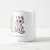 水瓶座の天体星座マグカップ - ピンクの水瓶 コーヒーマグカップ (正面左)
