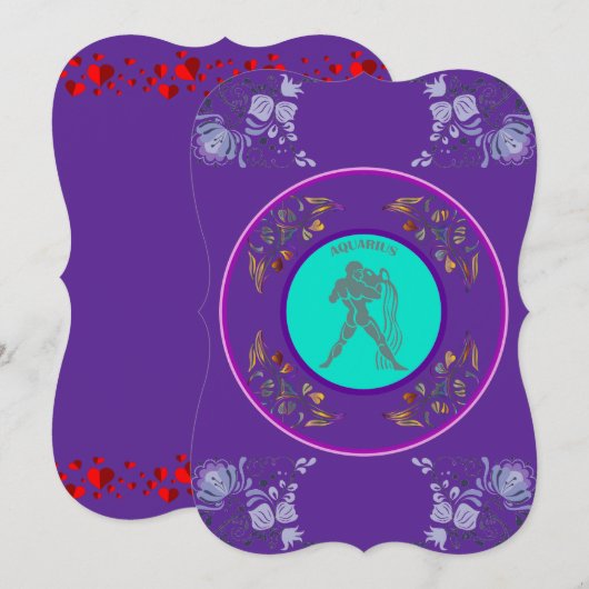 水瓶座の招待 招待状 (正面/裏面)