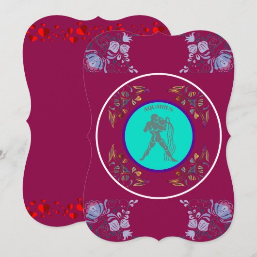 水瓶座の招待 招待状 (正面/裏面)