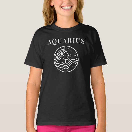 水瓶座の星座マーク Tシャツ (正面)