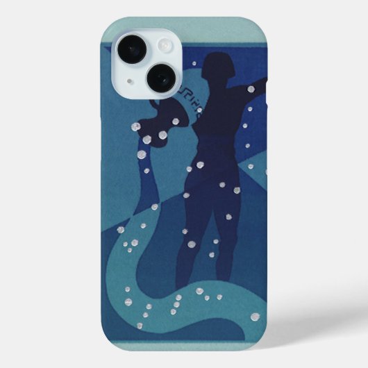 水瓶座の星座、ヴィンテージ占星術 Case-Mate iPhoneケース (裏面)