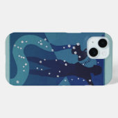 水瓶座の星座、ヴィンテージ占星術 Case-Mate iPhoneケース (裏面 (横))