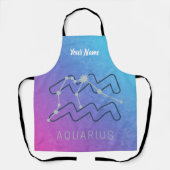 水瓶座の星座 占星術 ホロスコープ エプロン (正面)