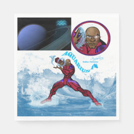 水瓶座の誕生日パーティーの景品 ペーパーナプキン スタンダードランチョンナプキン