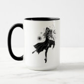 水瓶座の踊る少女 15oz ブラックリム マグ (左)