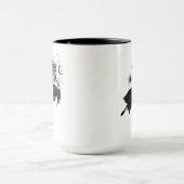 水瓶座の踊る少女 15oz ブラックリム マグ (中央)