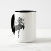 水瓶座の踊る少女 15oz ブラックリム マグ (正面左)
