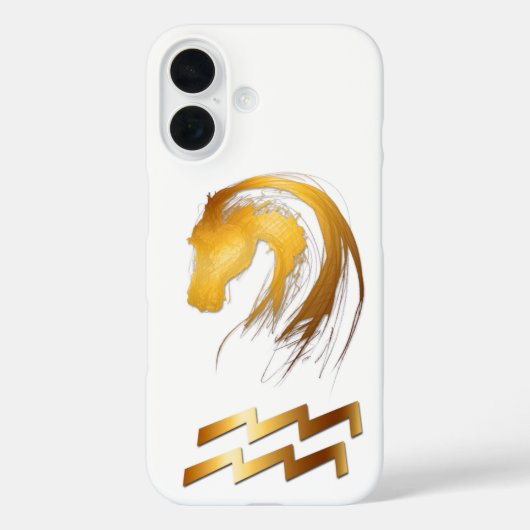 水瓶座の馬 西洋と中国の占星術ケース Case-Mate iPhoneケース (裏面)