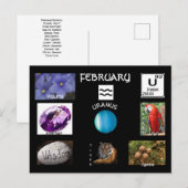 水瓶座の2月 誕生月 ポストカード (正面/裏面)