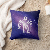 水瓶座の、のアクエリアス、星座((占星術の)十二宮図) クッション (ブランケット)