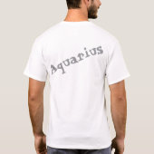水瓶座ゴールドシンボル 占星術ギフト 水瓶座生まれの方へ Tシャツ (裏面)