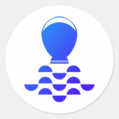 水瓶座占星術のサイン ラウンドシール (正面)