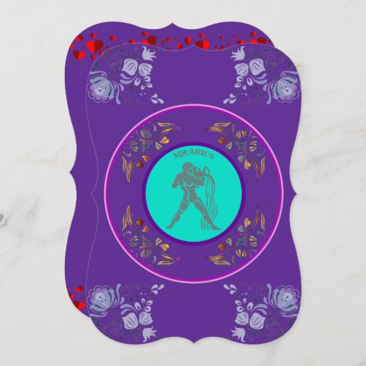 水瓶座招待状 招待状 (正面/裏面)