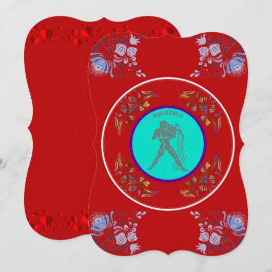 水瓶座招待 招待状 (正面/裏面)