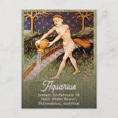 水瓶座誕生日パーティー ポストカード (正面)