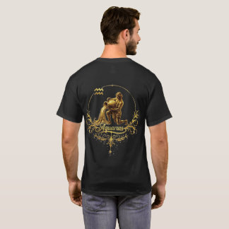 水瓶座 ユニーク 星座、星のサイン Tシャツ