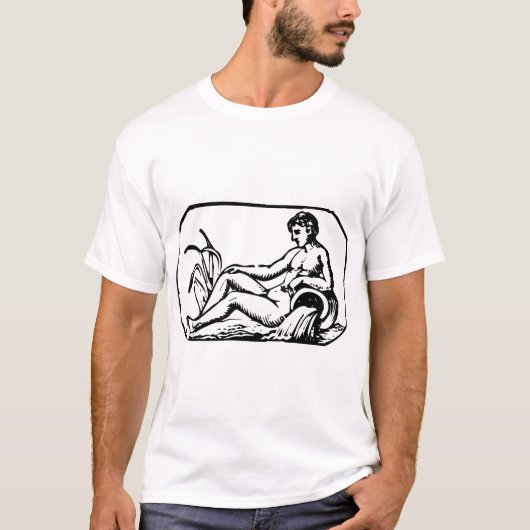 水瓶座 - ラベルなし Tシャツ (正面)
