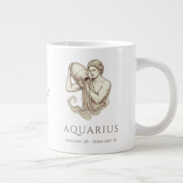水瓶座 星座 名前と誕生日 オーダーメイド ジャンボコーヒーマグカップ