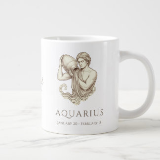 水瓶座 星座 名前と誕生日 オーダーメイド ジャンボコーヒーマグカップ