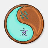 水瓶座 & 木の亥 マグネット (正面)