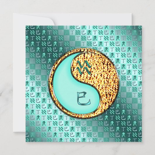 水瓶座 & 火蛇年 カード (正面)