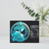 水瓶座 誕生日 ポストカード (スタンド正面)