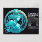 水瓶座 誕生日 ポストカード (正面)