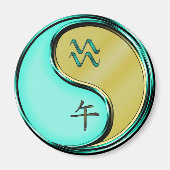 水瓶座 & 金の馬 マグネット (正面)