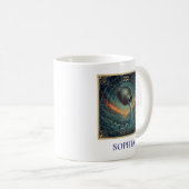 水瓶座 青い天の星座 コーヒーマグカップ (正面右)