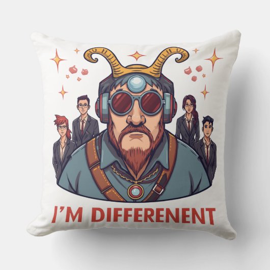 水瓶座 Im Different 個性的なSciFi星座グラフ クッション (正面)
