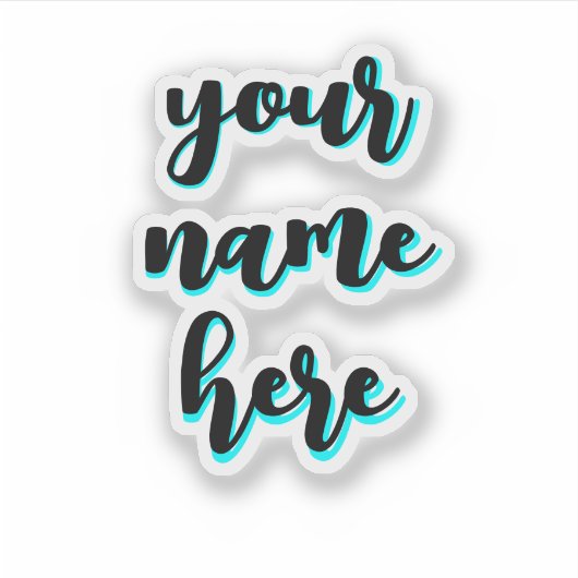 水瓶用防水名タグ、カスタム文字 シール (正面)