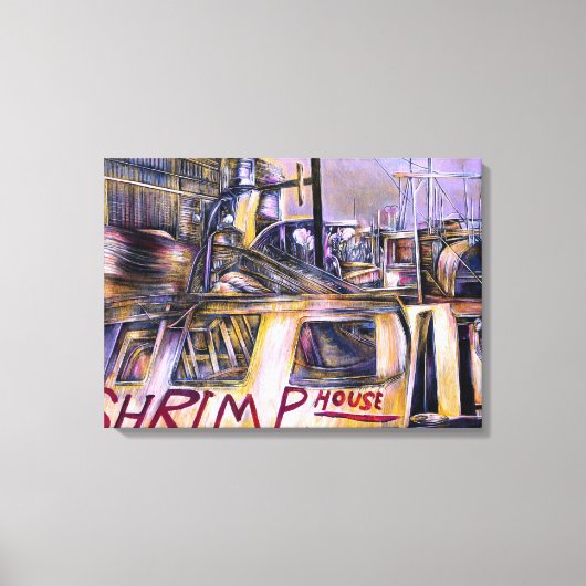 水生の謎の肉 キャンバスプリント (正面)