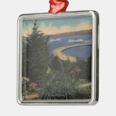 水生公園遊歩道及び桟橋の眺め メタルオーナメント (左)