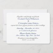 水生植物の美術 ウェディング 招待状 (裏面)